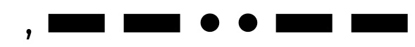 Visual Morse Code Punctuation: , Comma
